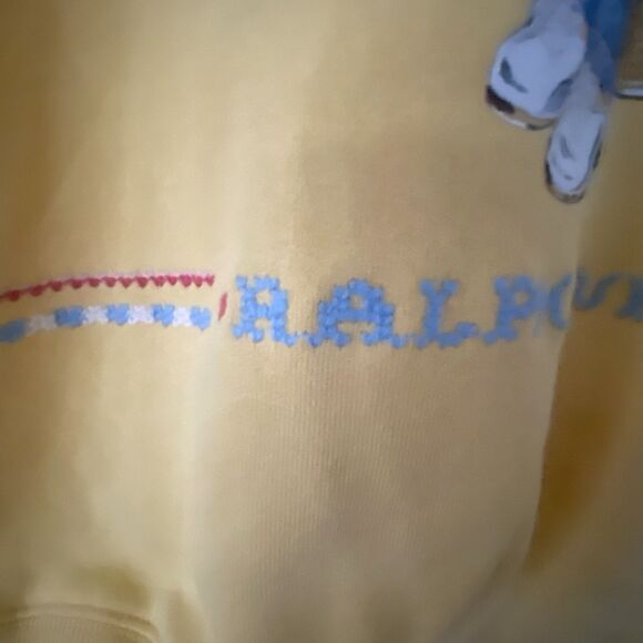 Polo Ralph Lauren Yellow Polo Bear Embroidered New Orleans Country Sweatshirt XS - Picture 10 of 16